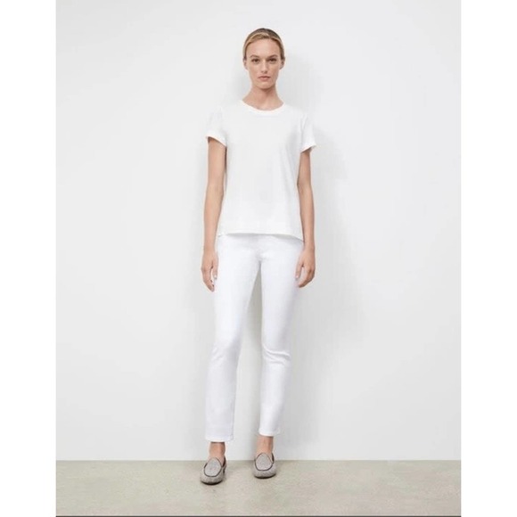 Lafayette 148 New York Denim Reeve Straight Jeans in Washed Plaster Size 27 NWOT - Picture 1 of 14